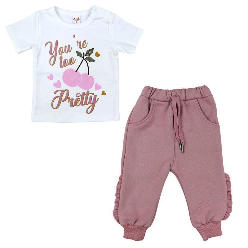 Conjunto de niña bebe AURORA CEREZA